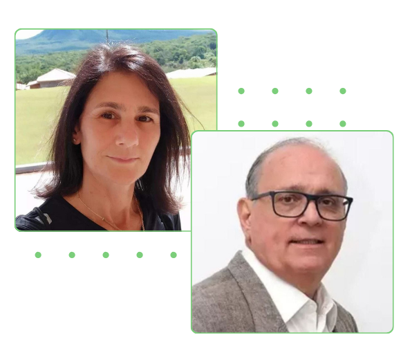Prof. Marcos Perinazzo e Profa. Cleuza Garcia
